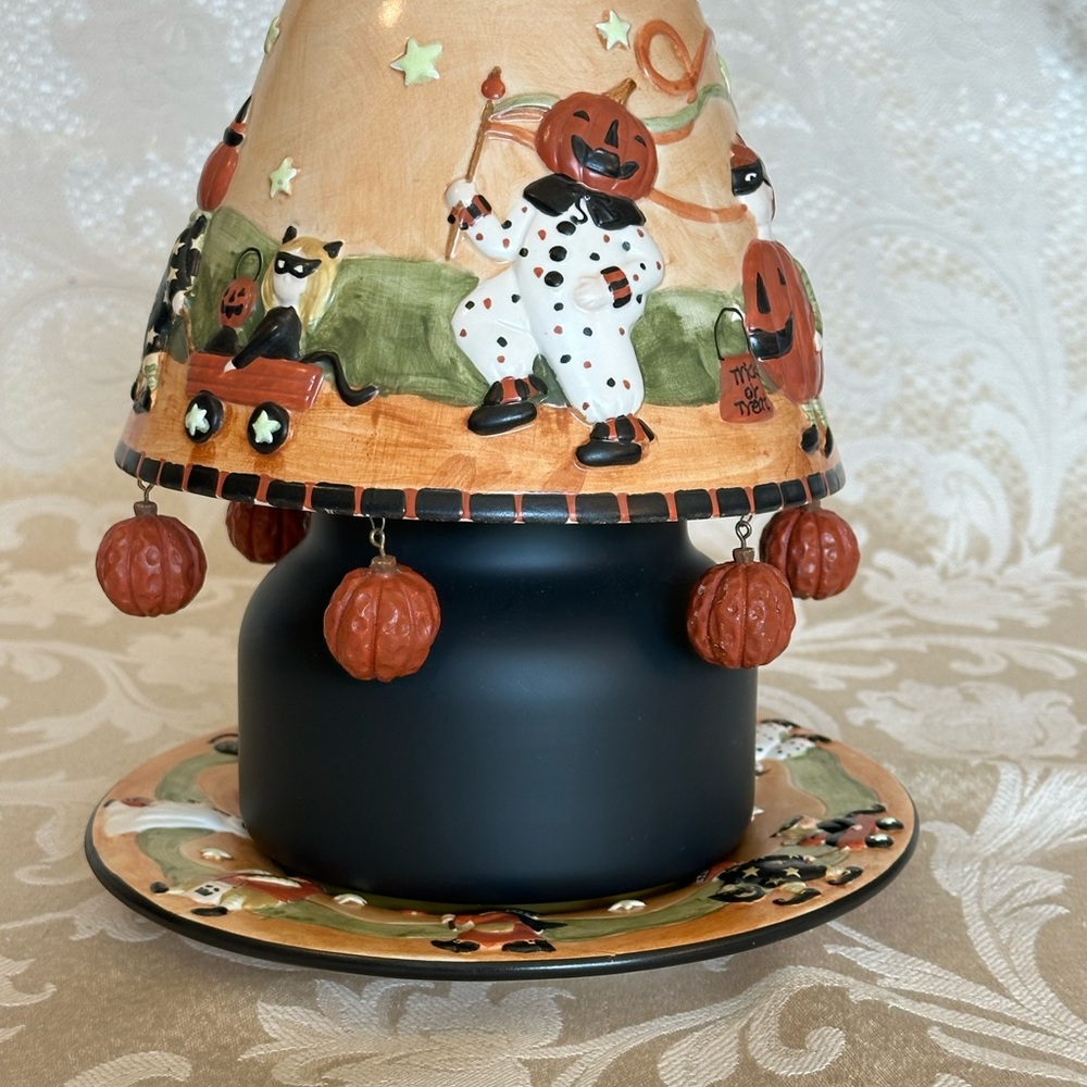 2005 Rare Vintage Teresa Kogut Halloween Candle Glow in The Dark Lampshade.